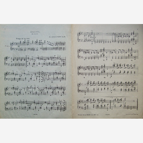 Обложка нот Атланта. Остроумова-Лебедева  А. (?) 1927г.   бумага. литография