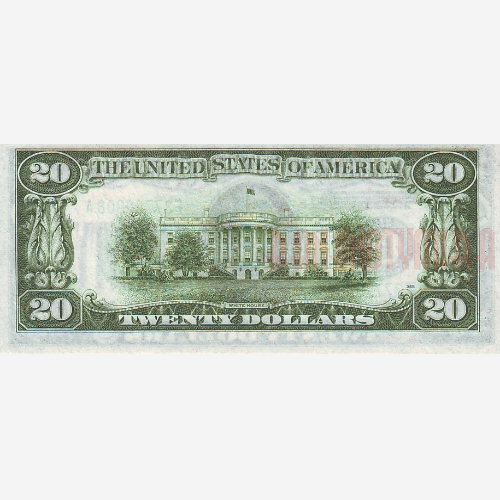 USD20-206 США. 20 долларов. 1934 год. UNC