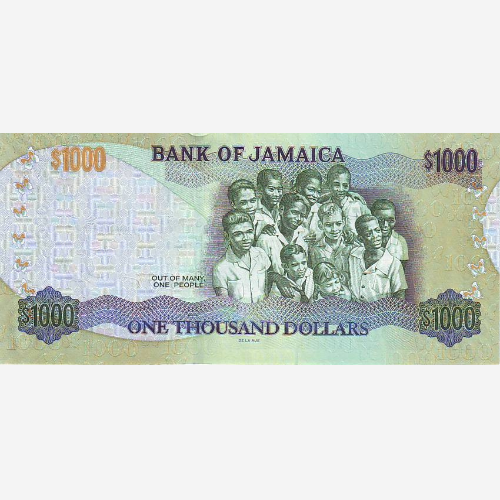 Банкнота Ямайки 1000 долларов. 2012 год. UNC (Арт.JMD1K-011)