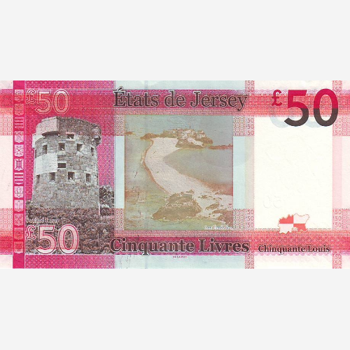 Банкнота Джерси 50 фунтов. ND.(2010-2018). AU (Арт.JEP50-009)