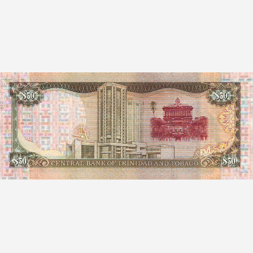 Банкнота Тринидад и Тобаго 50 долларов. 2006 (2012) год. Юбилейная. UNC (Арт.TTD50-008)