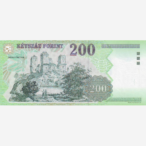 Банкнота Венгрии 200 форинтов. 2003 год. UNC (Арт.HUF200-001)