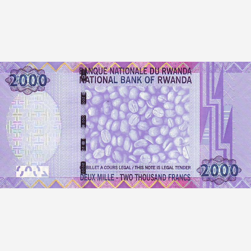 Банкнота Руанды 2000 франков. 2007 год. UNC (Арт.RWF2K-009)
