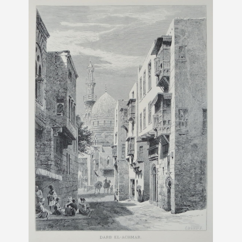 "Дарб Эль-Ахмар". 1879 год. Лейпциг. (Нем.). Бумага, журнальная ксилография, на обратной стороне печать.