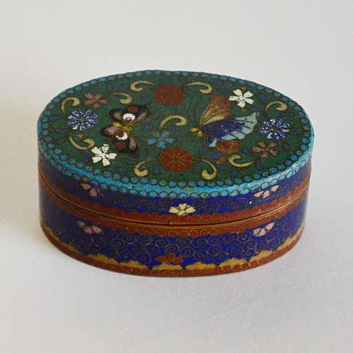  Шкатулка. Япония.  Период Мэйндзи  1868-1912гг, Эмаль клуазоне 